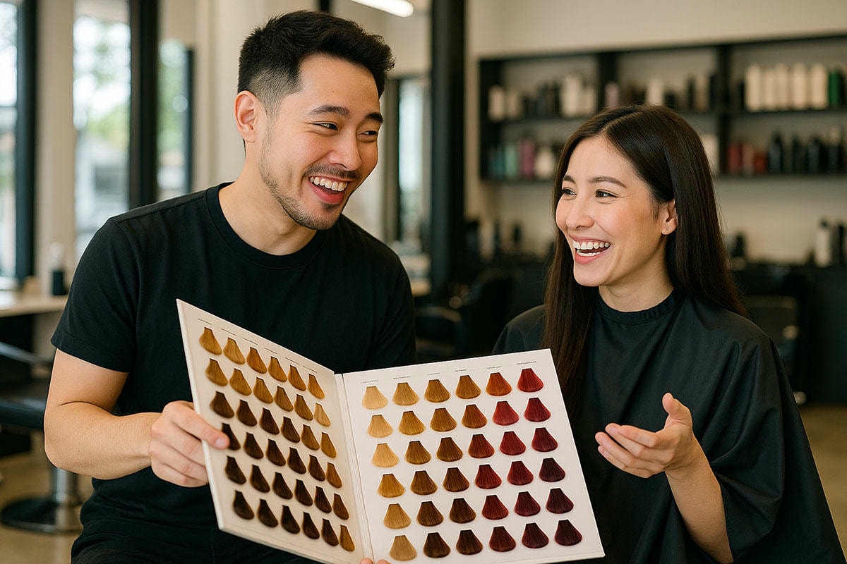 Perm color next day wash scalp